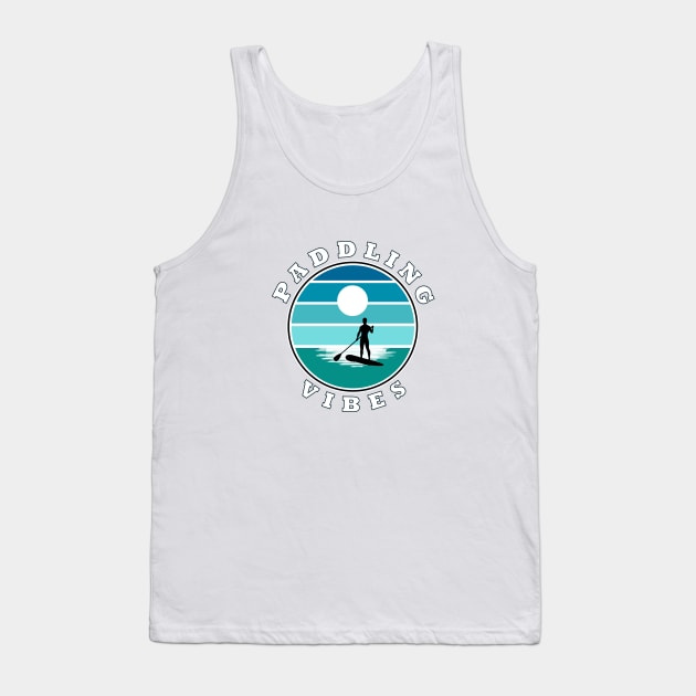 Paddling Vibes -retro- Paddle Boarder Tank Top by AnturoDesign